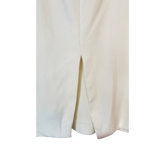 ZARA Large White Midi Skirt Back Slit 70% Viscose Blend Elegant & Versatile - Picture 10 of 13